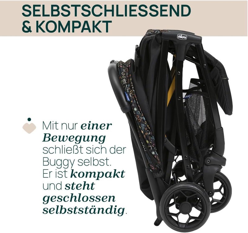 Chicco عربة Chicco Glee 0م-4س، الأسود المرح - Image 3